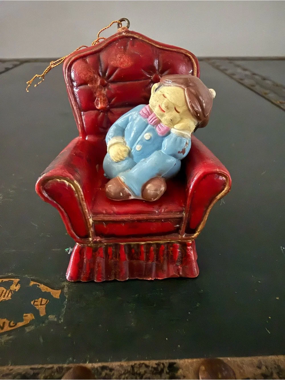 Vintage Wang's International, Inc 1988 “Napping” Christmas Ornament 2.5